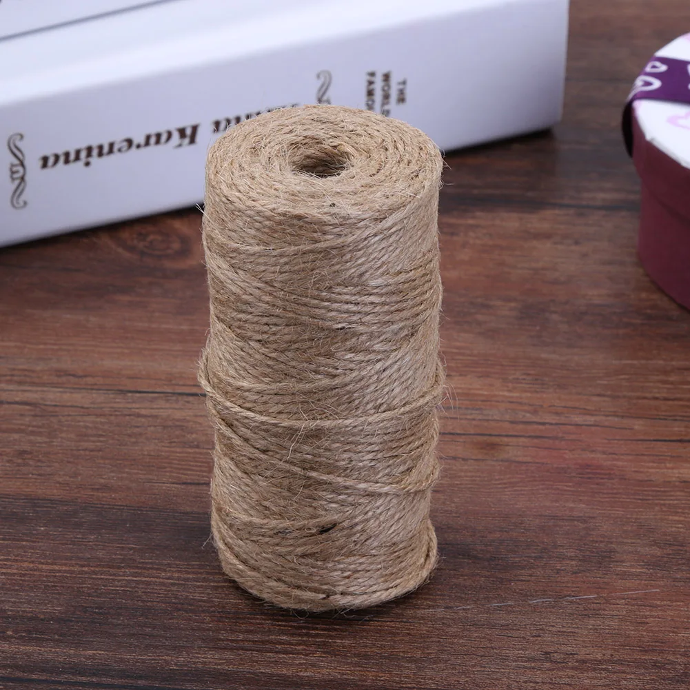 100m/roll Natural Hemp Rope Jute Twine Burlap String Wrapping Cords Thread