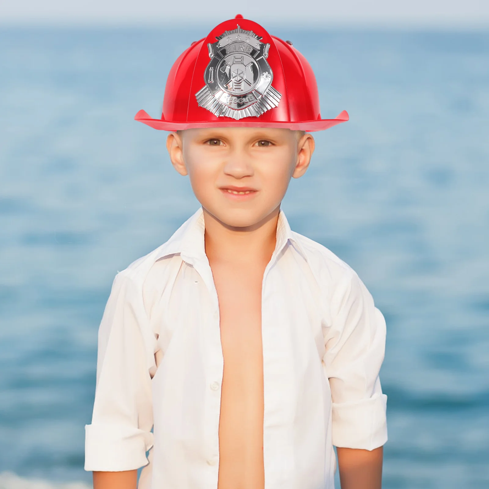 

Kids Fireman Firefighter Hats Boys Girls Pretend Role Play Fancy Dress Accessories Kids Halloween Party Role Play Props