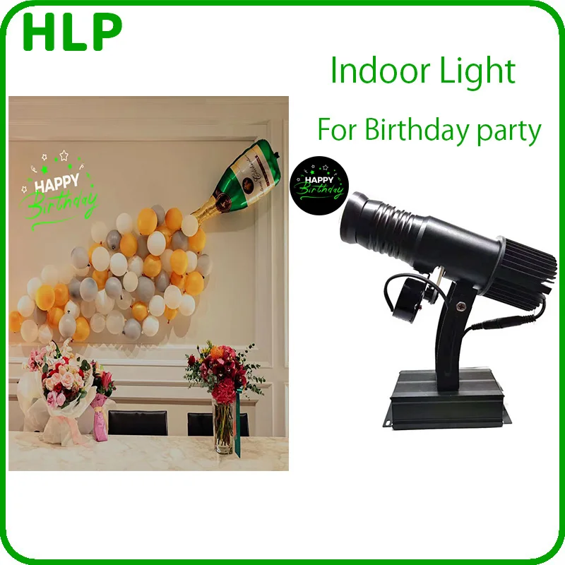 Birthday Light Background Rotating Still Indoor HD Custom Images Party Projection Lamp Led Logo Projector For Birthday party