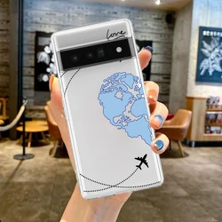 World Map Travel Love Heart Couple Phone Case Cover - Pixel 9 Pro (B1)