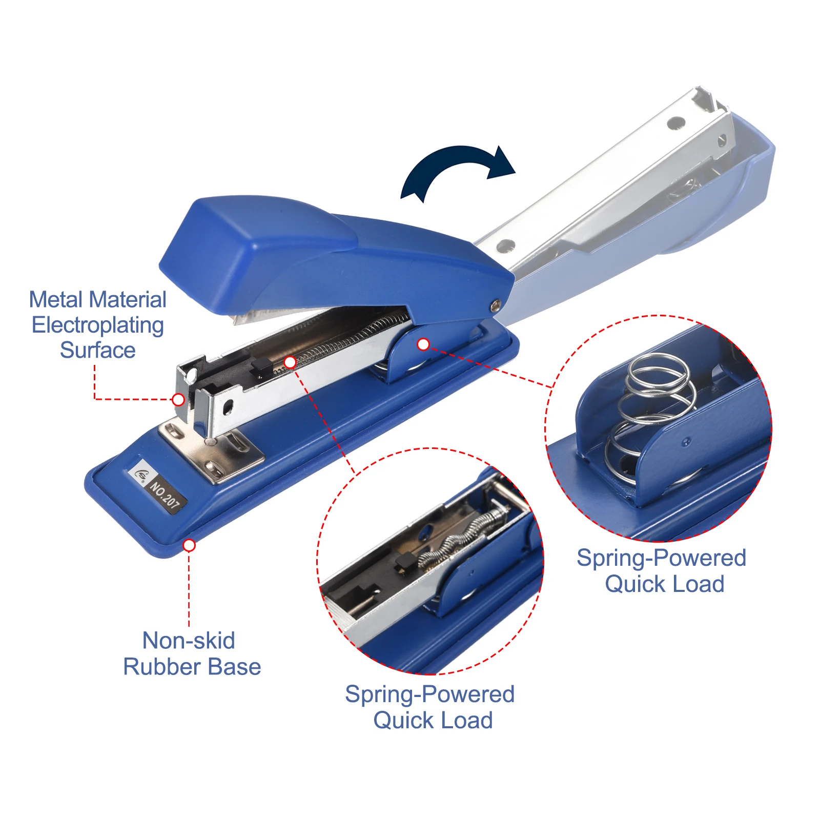 10Pcs Manual Staplers with 6000Pcs Staples Standard Desktop Stapler Binding Tools Stationery Office Accessories School Supplies