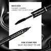 2 in1 Stamp Liquid Eyeliner and Black Mascara Set Water Proof Double-ended Eye Corner Wing Seal Liner Pen Makeup Women Cosmetics 2