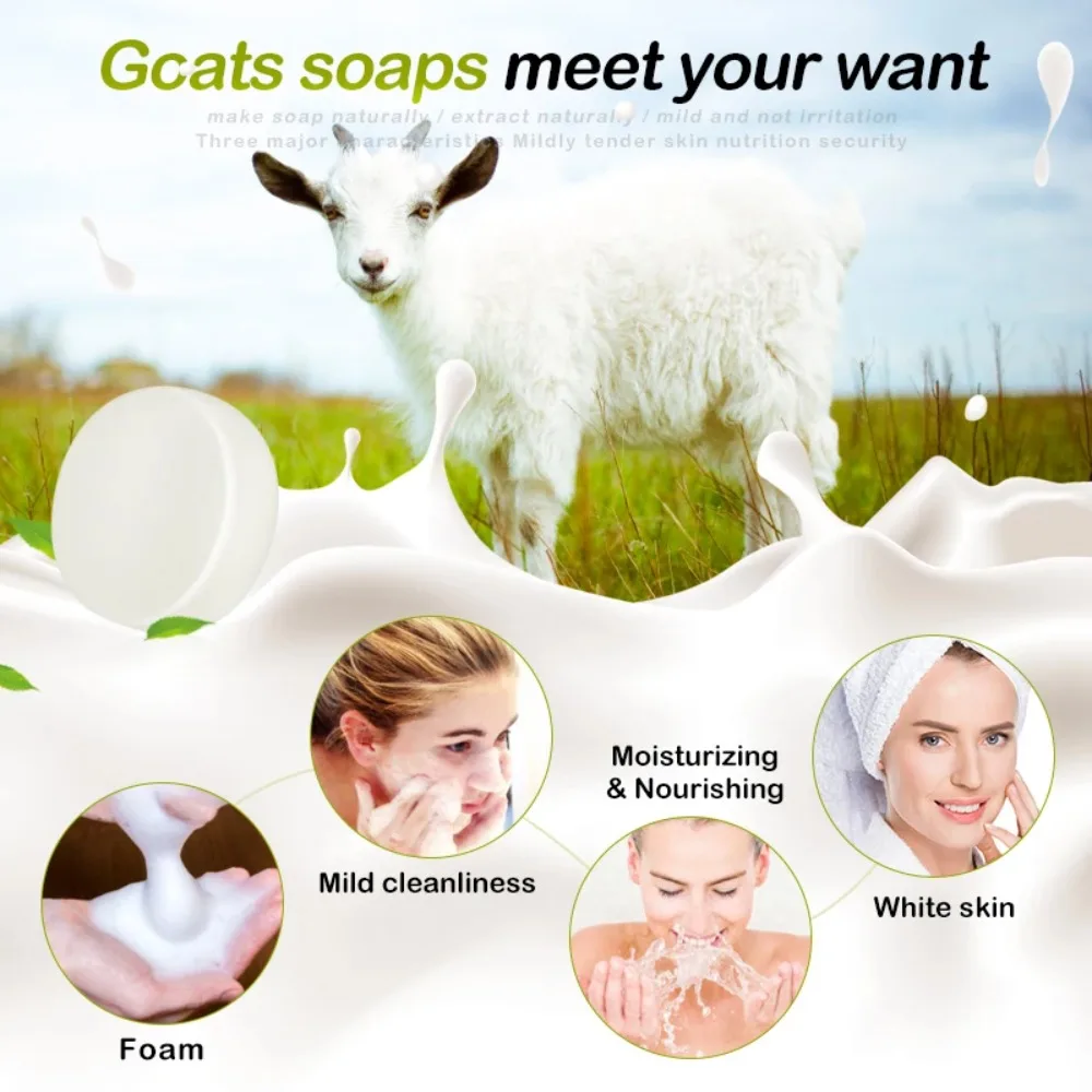 Chicken Skin Removal Body Whitening Soap Removal Dead Skin Moisturizing Bleaching Soap Body Brighten Deep Clean Goats Milk