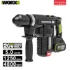 WORX WU399 5.0J Electric Hammer Impact Drill Industrial Grade Brushless 20V Green Lithium Battery 1