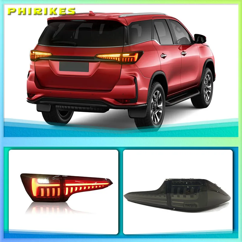 

Car Styling for Toyota Fortuner Tail Lights 2016 2017 2018 2019 dynamic Signal Tail Lamp LED TailLight DRL Accessories