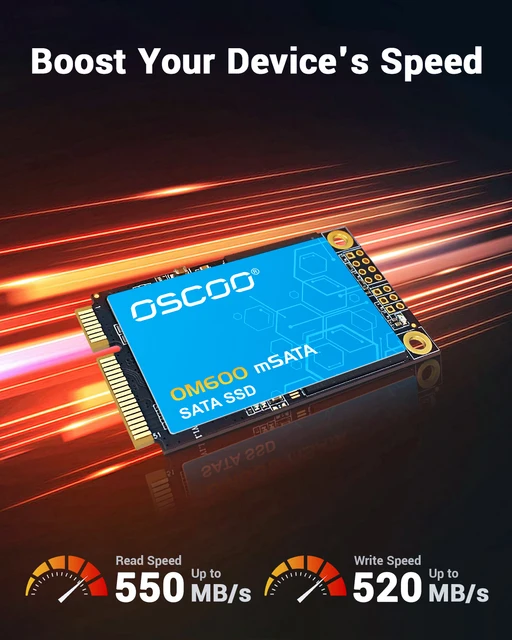 OSCOO mSATA SSD SATA Rev.3.0 6Gb/s 256GB 512GB 1TB mSATA