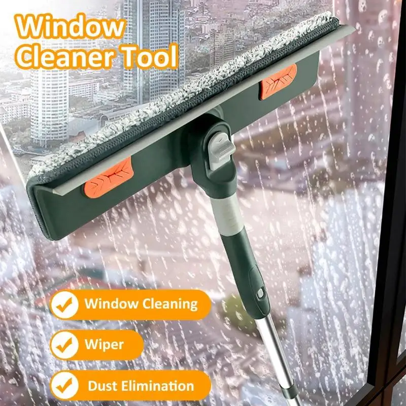 

Extended Window Cleaning Tool Glass Cleaner Mop Rotatable Window Cleaning Brush Set Bathroom Floor Clean Ceiling Dusting