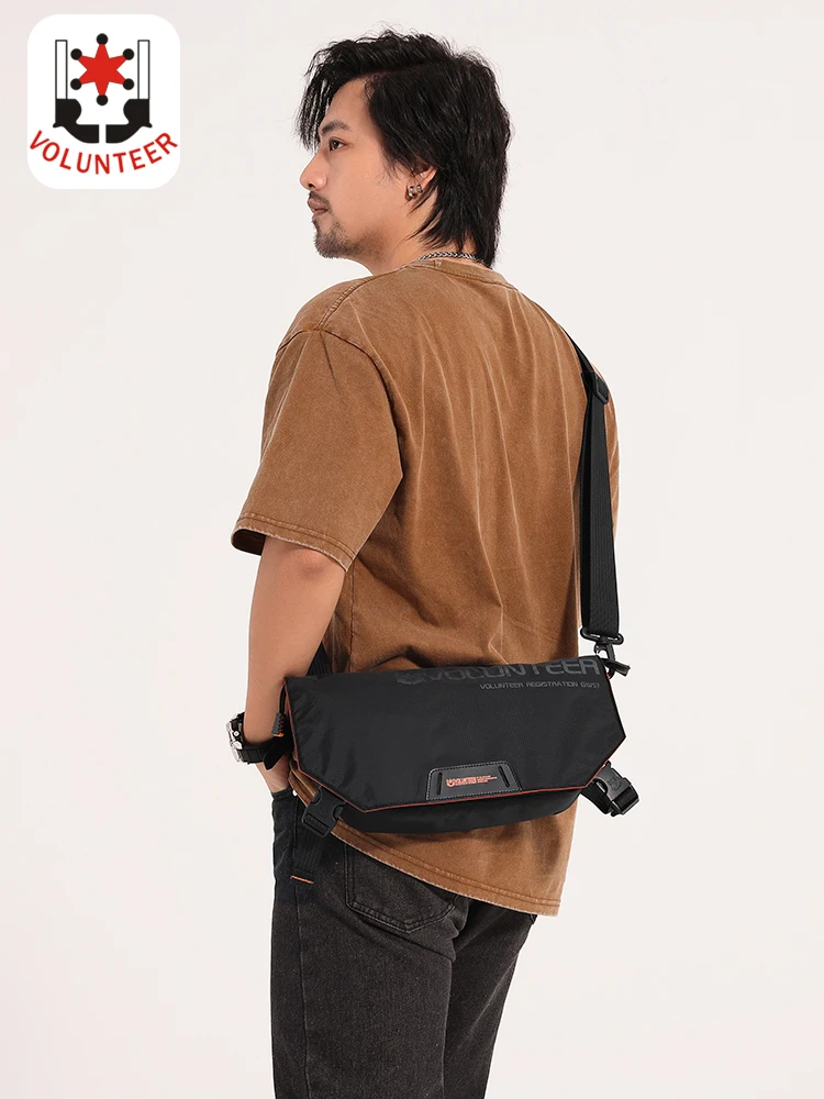 Volunteer Cross-body for Men 2023 New Waterproof Fashion Oxford Large Capacity High Quality Laptop Casual Bags 1802-14