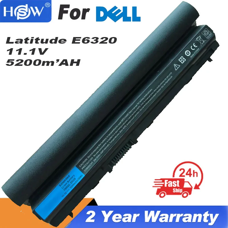 

New Battery RFJMW F7W7V Y61CV 60Wh Compatible with Dell Latitude Laptop E6220 6230 E6320 6320 E6230 E6330 6330 E6430s PN FRR0G