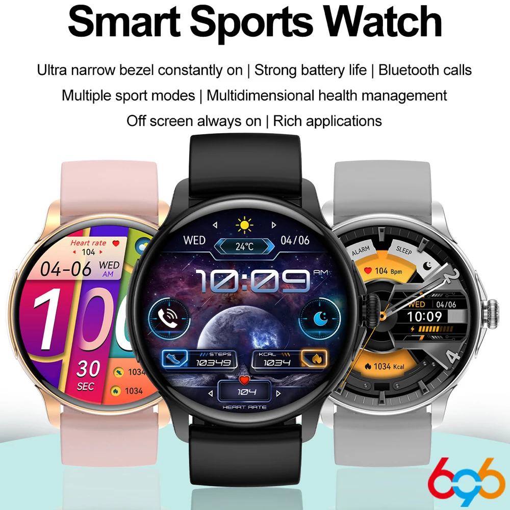 

21.2g Sports Smart Watches 1.43" AMOLED Screen Men Women Blue Tooth Call Heart Rate Health Bracelet Music Waterproof Smartwatch