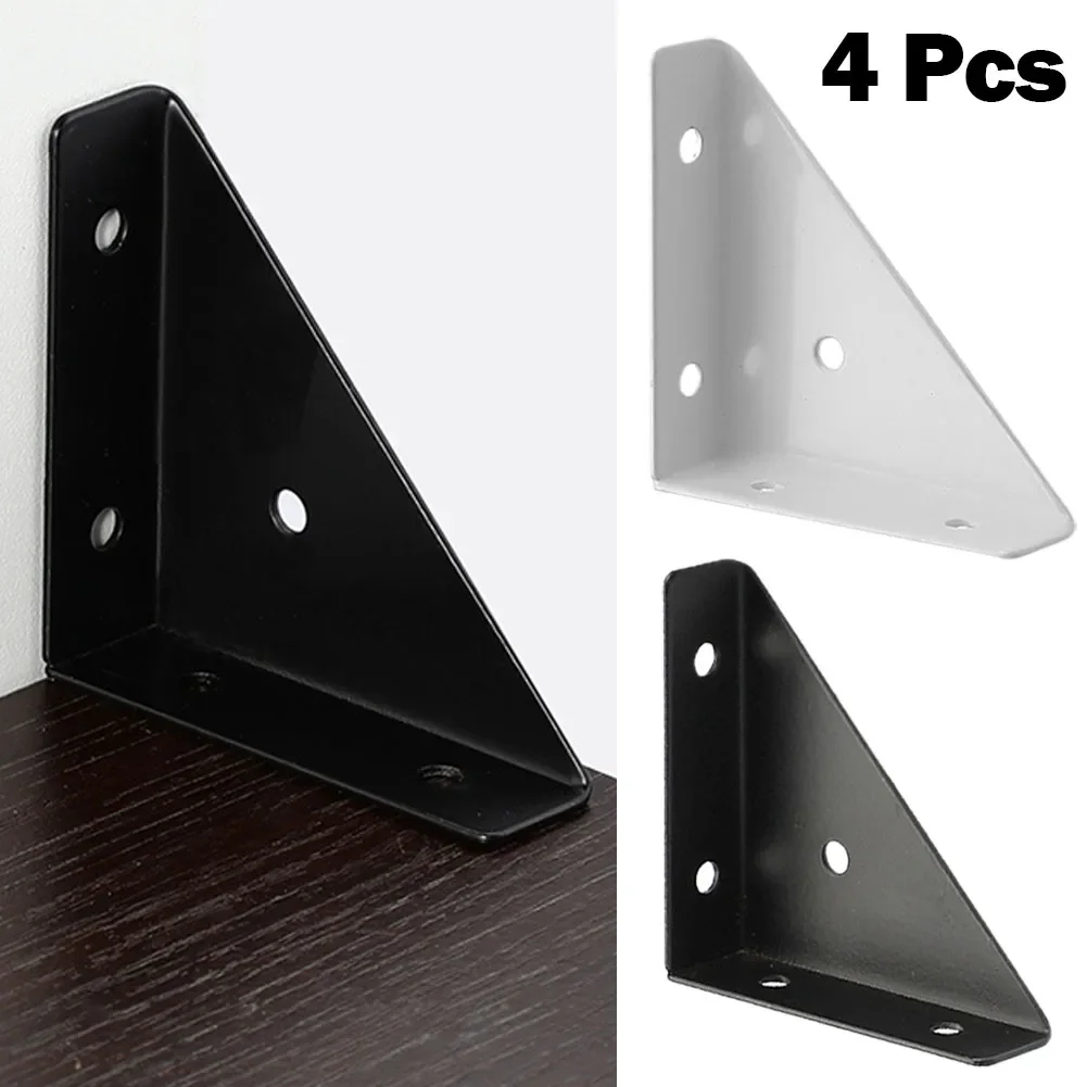 Description Picture 3 of item4PCS Heavy Iron Corner Brackets Right Angle Corner Brackets Angle Connector Shelf Support Furniture Hardware Accessories