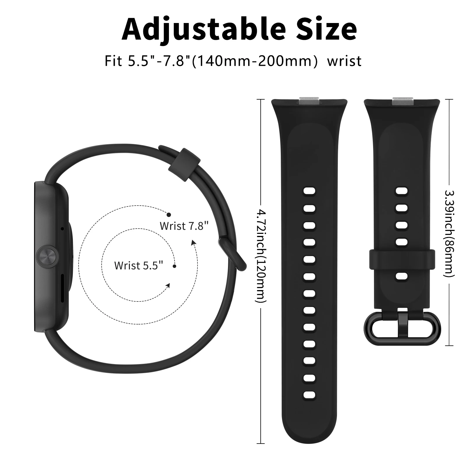 Silicone Strap Wristband Replacement for Smart Watches - Universal Fit and Style Accessories
