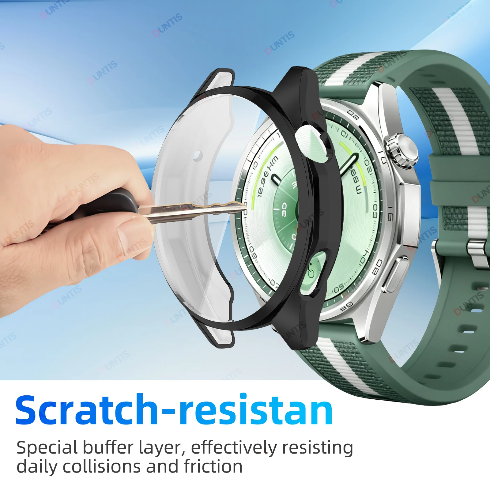 Premium Screen Protector Case for Huawei Watch GT6 - Soft TPU All-Around Protective Bumper Cover