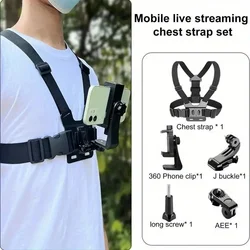 Universal Chest Strap Phone and Camera Mount Holder (Black)
