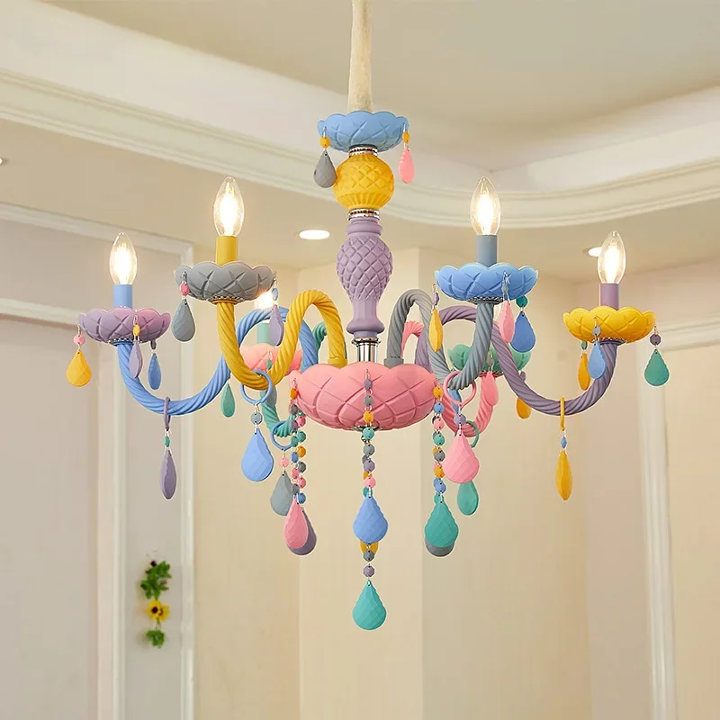 

Детские люстры в скандинавском стиле, подсвечники для девочек, спальни, гостиной, дизайнерская лампа в стиле лофт, домашний декор, комнатное освещение, потолок