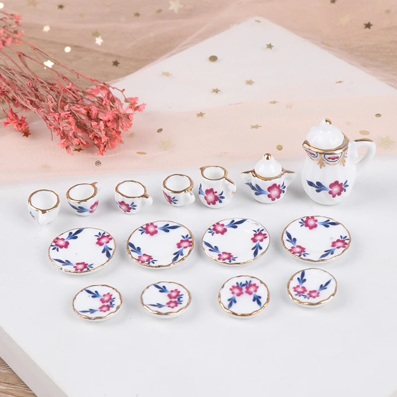 Set 24 Mini Accessori Per Casa Delle Bambole – Mini Torte, Tazze Da Caffè E Piatti In Scala 1:12
