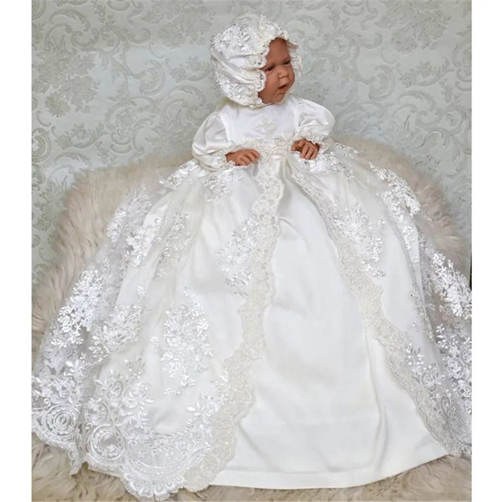 

Vintage Baby Girl Dress Baptism 1st Year Birthday Party Wedding Christening Infant Clothing Neue Vintage Madchen Kleid