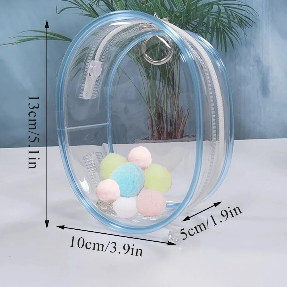 Transparent Thicken Storage Pouch Storage Pouch Display Pouch 10cm Display Storage Bags Thicken Keychain Bag Out Bag Bag