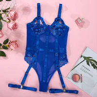 Ensemble de lingerie sexy pour femme, soutien-gorge et tongs à armatures, costume de batterie, sous-vêtements pour dames, jarretière, intimes, 2024 5