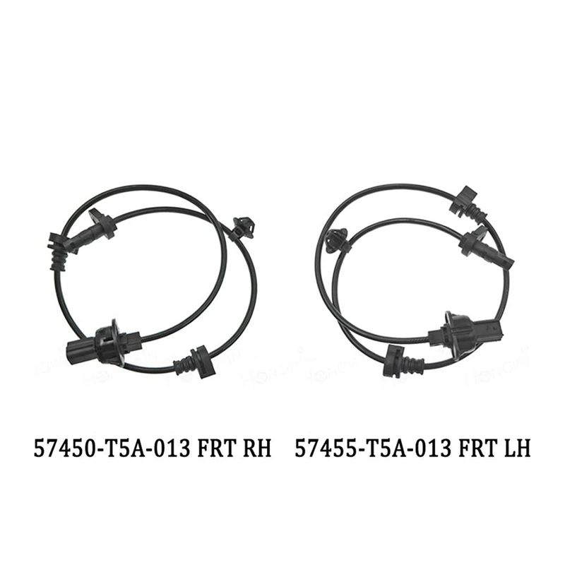 

2 Piece 57455-T5A-013 57450-T5A-013 Front Left + Right ABS Wheel Speed Sensor Black ABS For Honda City Fit 1.5L 15-19