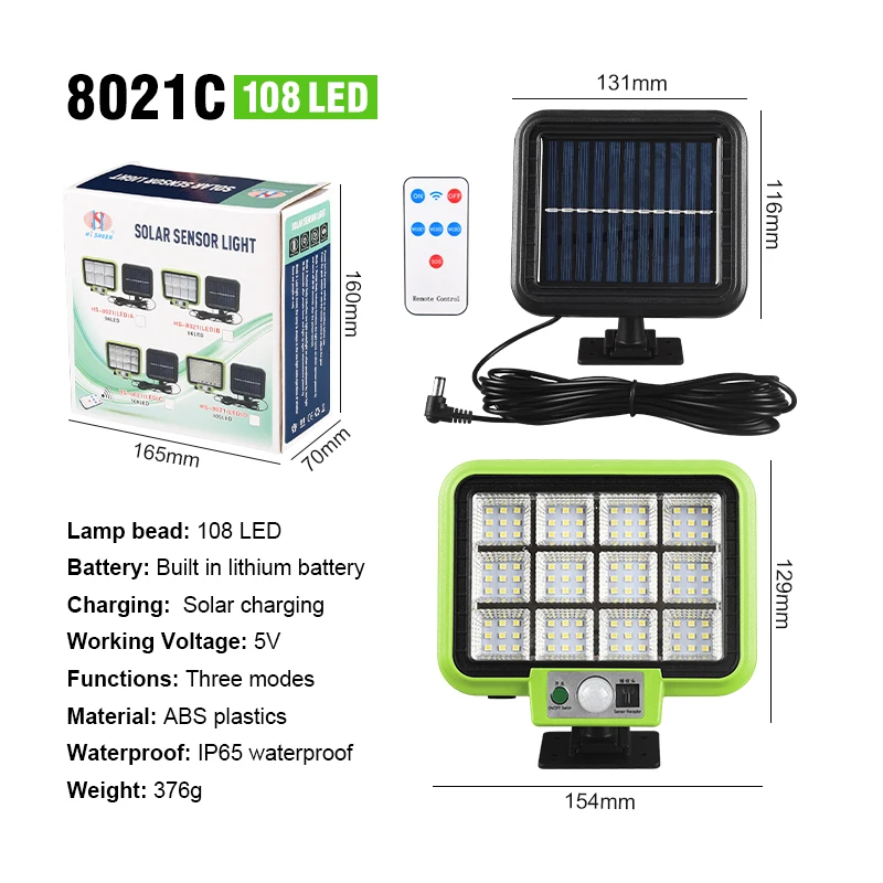 solar lights for sale Solar Motion Sensor Light Outdoor 3 Working Mode Wired Lamp Adjustable Solar Panel Security Flood Lights for Yard Garage Garden solar lights outdoor Solar Lamps