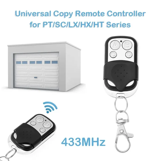1~5PCS Universal 4 Buttons Garage Door Opener Remote Control 433MHZ Clone Fixed Learning Rolling Code Duplicator Garage 4