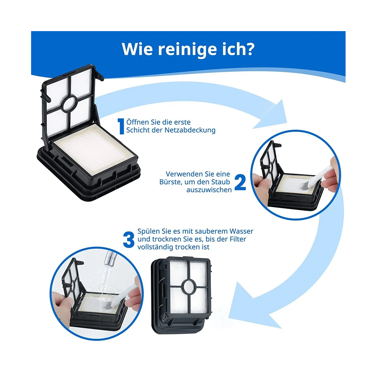 Accessori Per Filtri Compatibili Per Bissell Crosswave Muslim, 2582N,Series, 1866 Filtro Sottovuoto Per Bissell Crosswave