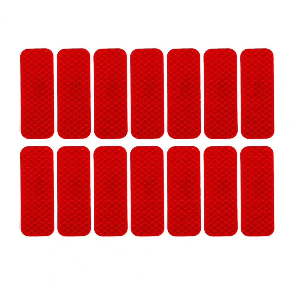 3x8cm Reflective Warning Strip Tape Car Bumper Reflective Strips Secure Reflector Decals Car Styling Accessories 14Pcs reflective car sticker car reflector sticker reflective stickers reflective tape reflective sticker car reflector vehicle reflector car vinyl sticker car door stickers reflective strip reflective strips