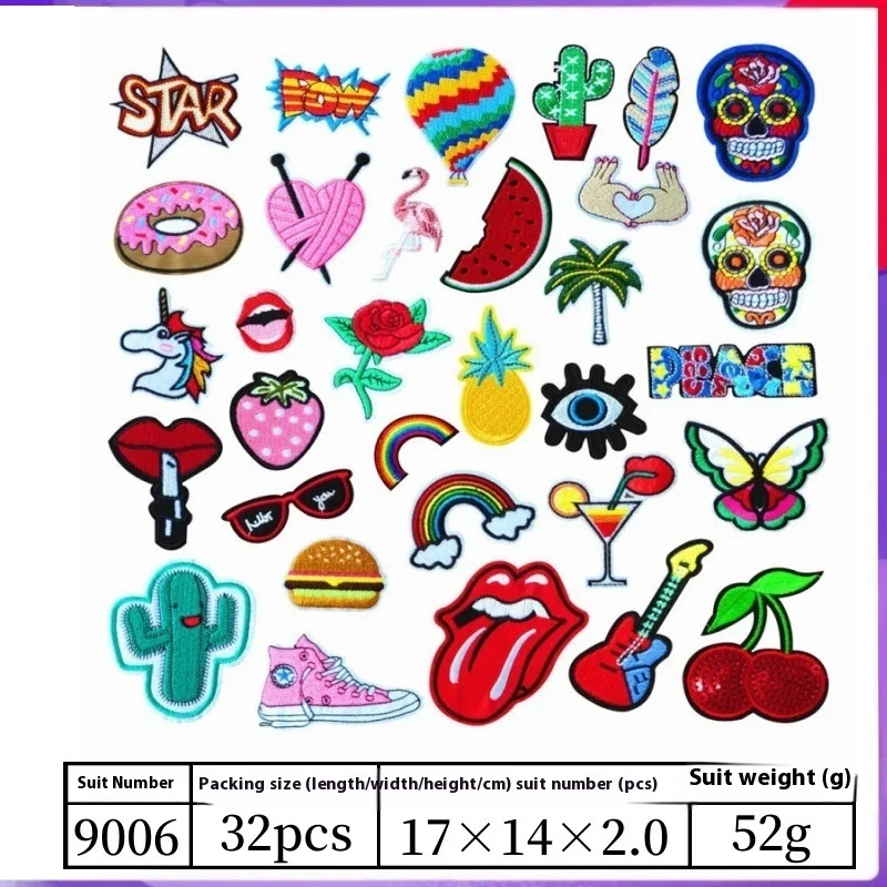Cartoon Fruit Patches For Clothing Thermoadhesive Patches Cute Animal Patch Iron on Embroidery Patches on Clothes Applique