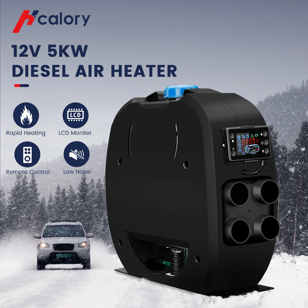 Hcalory 5KW 12V Auto Heizung Alle In Einem Luft Standheizung Diesel Heizung  Mit Fernbedienung LCD Monitor für wohnmobil Lkw - AliExpress