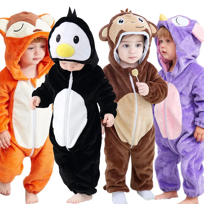 Gakizon Baby Boys Girls Outfit Baby Romper Hoodie Infant Baby Animal Outfit Penguin Costume