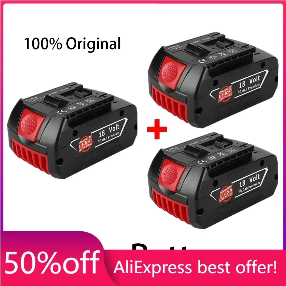 

Batterie lithium-ion 18V, 10ah, Rechargeable, pour perceuse électrique, BAT609, BAT609G, BAT618, BAT618G, BAT614 + 1 char