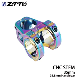 Premium CNC - Machined High - Strength Mountain Bike Stem, 35mm Length (31.8mm Rainbow)