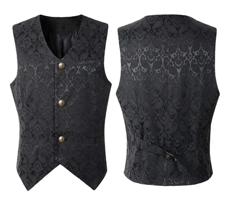 Jaqueta Masculina Steampunk Vintage - Casaco Gótico Com Bordados Para Halloween E Cosplay