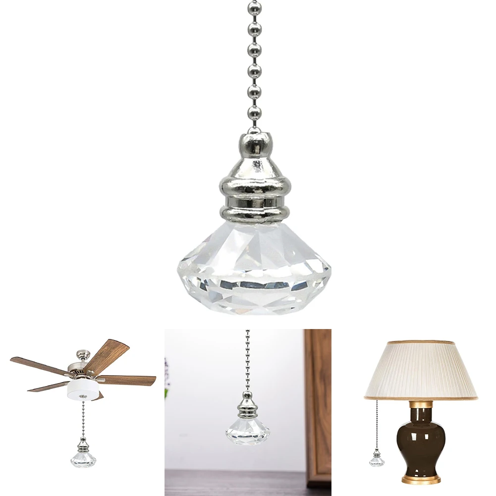 

Chain Crystal Chain Bathroom Chain Length 35cm Cord Handle Crystal Style Designer Pendant Length 4cm Practical