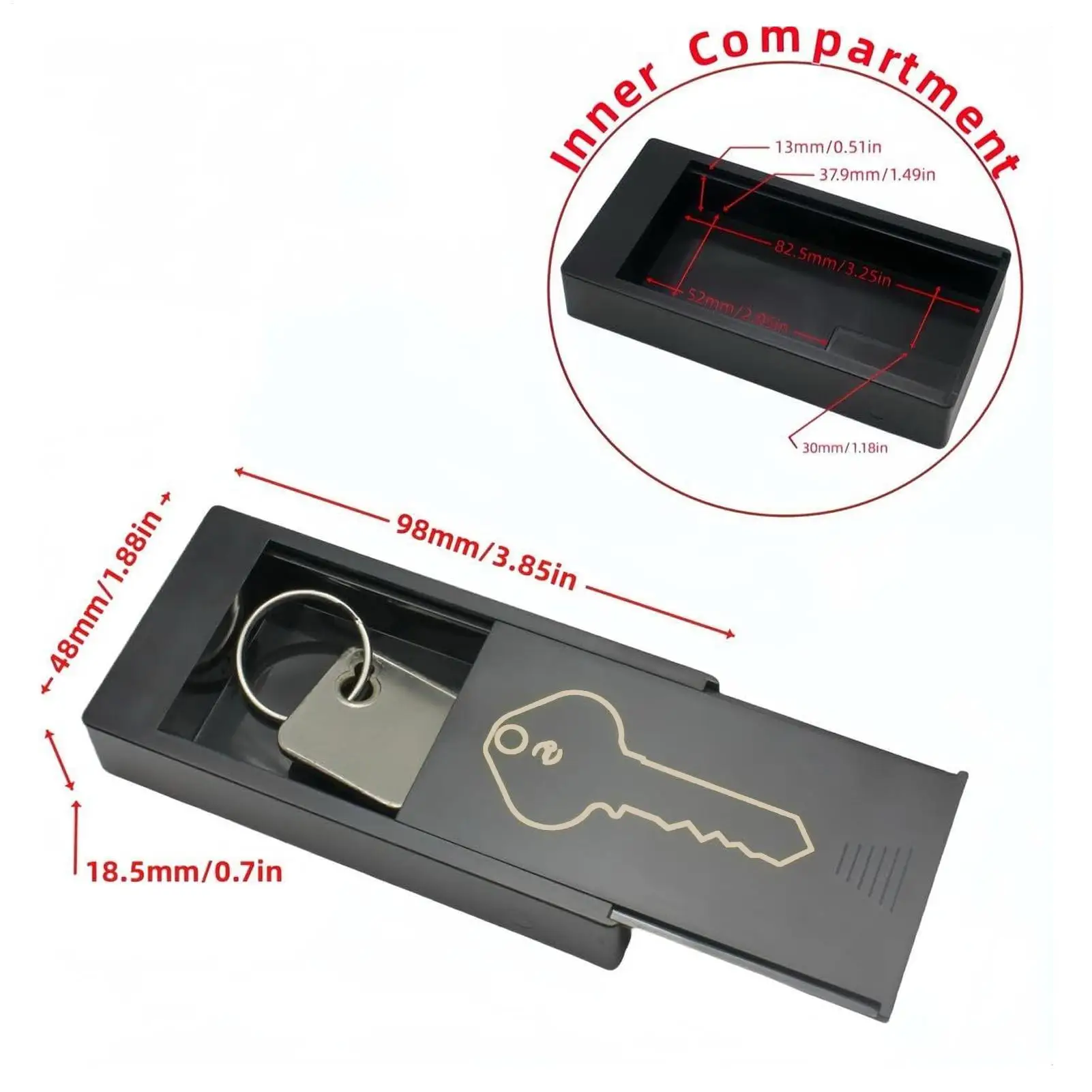 Car Key Holder Box Anti-Theft Anti-Lost Portable Outdoor House Key Box Magnetic For Apartment Home Dormitory Storeroom Homeowner