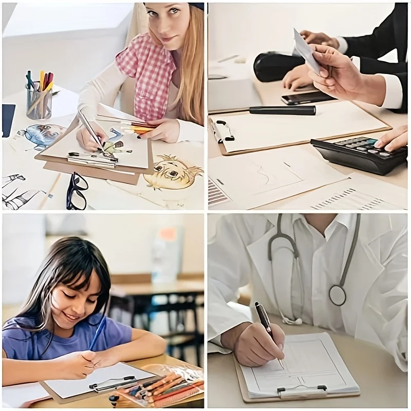 1/4pcs A4 Wooden Folder Board Writing Pad Board Clip Painting Board Clip Meeting Record Board Clip Portable Office,School Suppli 5