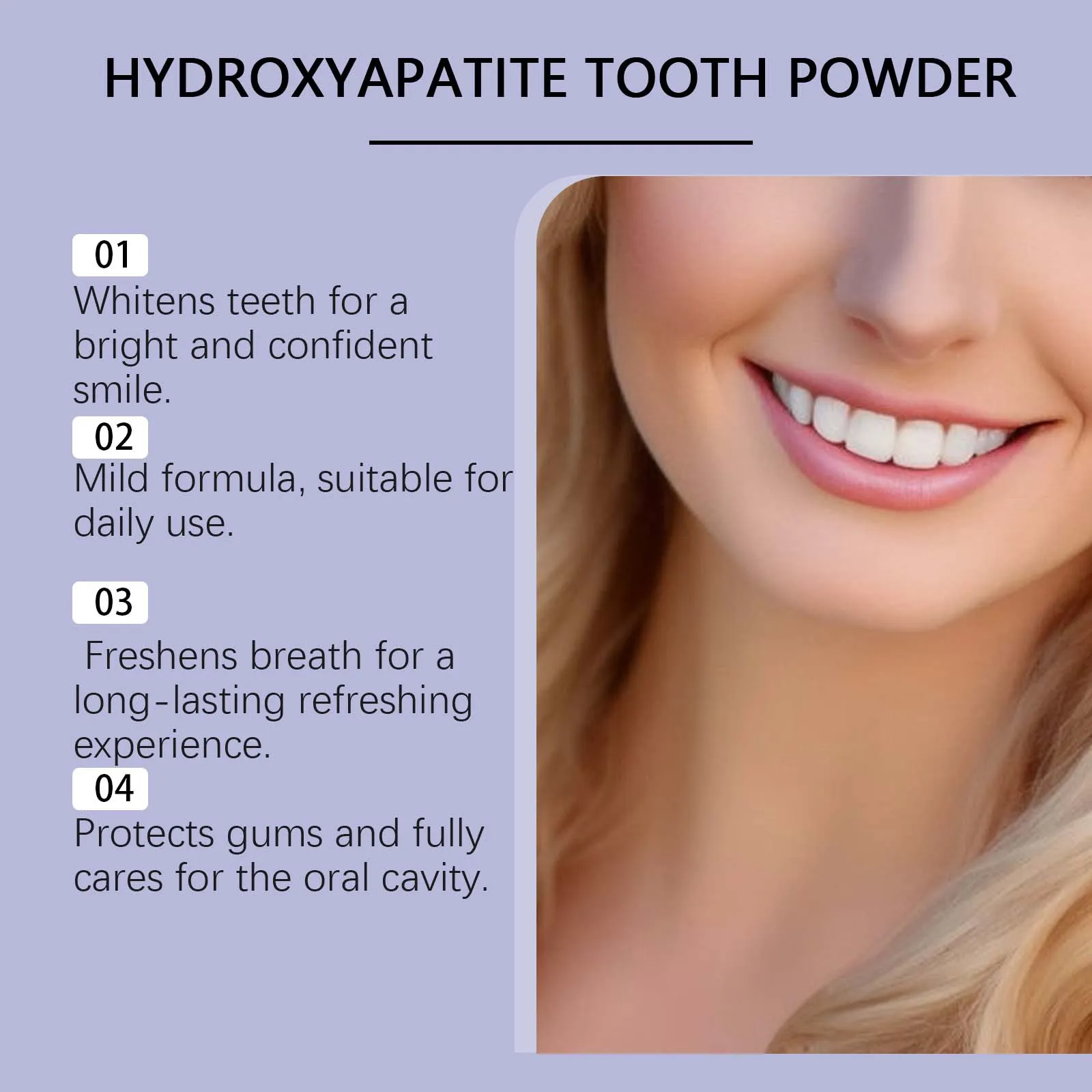 Hydroxyapatite Toothpaste Plaque Stain Removal Breath Refreshing Whitening Tooth Cleaning Brightening Dental Oral Hygiene Care
