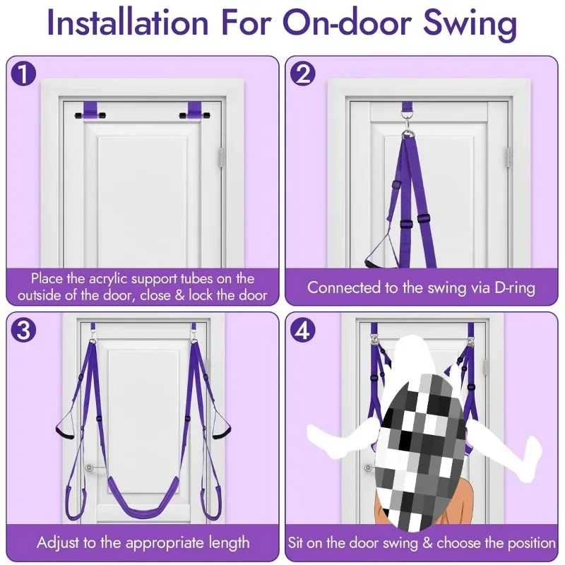 Sex Swing Erotic Toy Adjustable Straps with Seat Hanging Sexual Furniture Fetish Bondage Chairs Hanging Door Swing Couple BDSM
