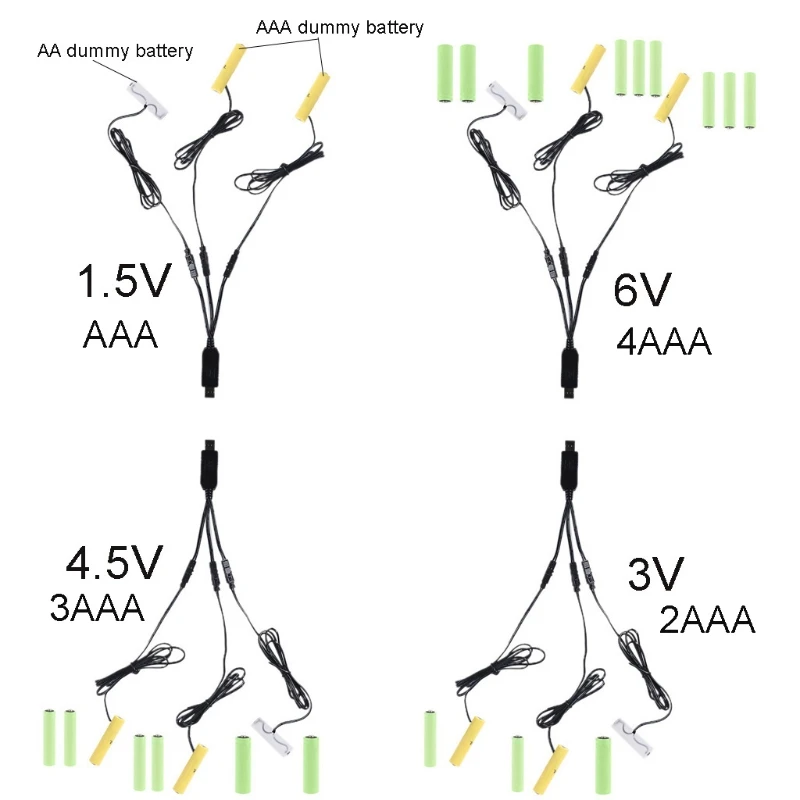 

3in1 2AAA AA USB for Doorbell Remote Control Shavers LED Lamp