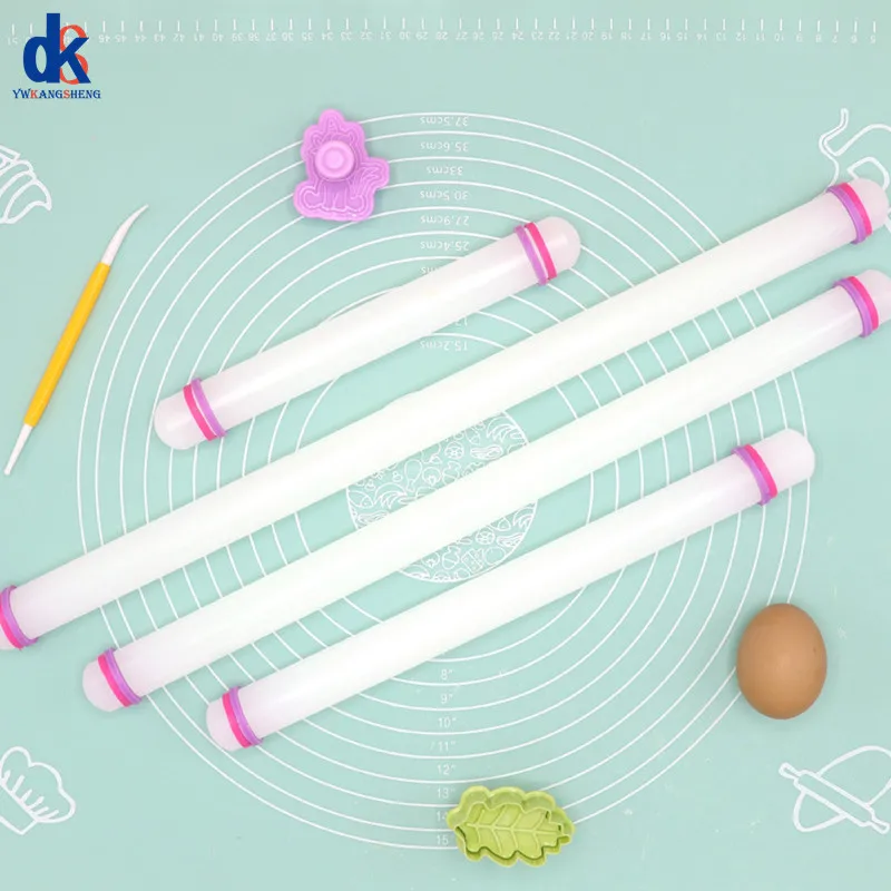 S9b89e9c42c20498aa1f6c1322ceff9c98 23/33/45/50cm Plastic Rolling Pin Kitchen Cake Baking Tool PP Non Stick Surface Stick Circled Household Sugar Dough Rolling Mach