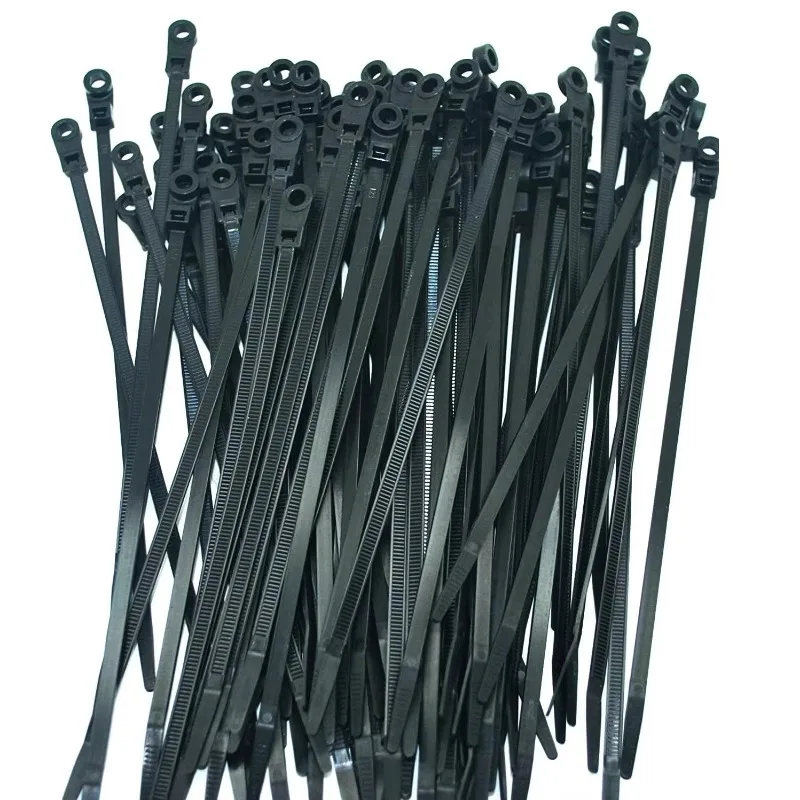 Screw Hole Cable Ties Reusable Fixed Nylon