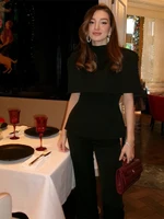 Manteau à col roulé noir uni pour femmes, haut décontracté à manches courtes, cintré à la taille, ligne a, hauts courts, vêtements de rue, printemps automne, 2026 2