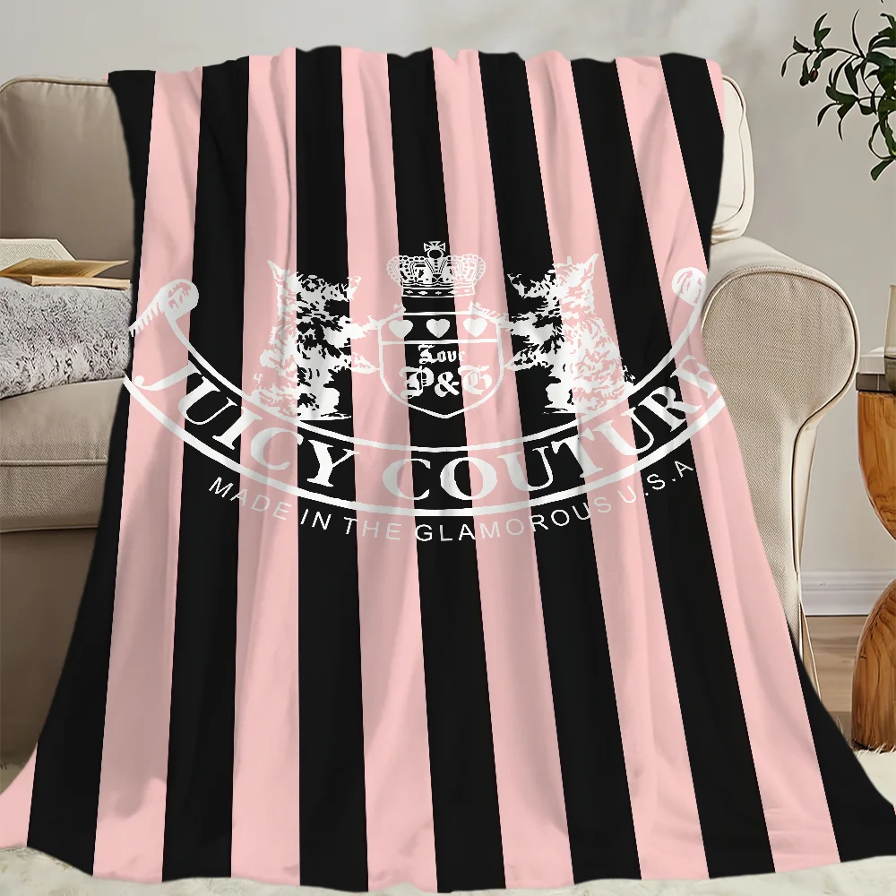 warm soft plush J-juicy design blanket Y2K for sofa living Luxury room office C-couture bedroom fashion travel gift Flannel 4