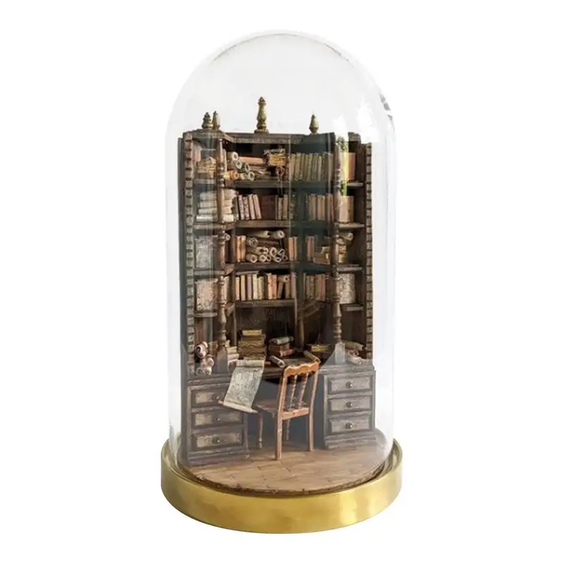 

Миниатюрная книжная полка The Bay Library, декоративная миниатюрная деревянная книжная полка с детской творческой миниатюрной библиотекой