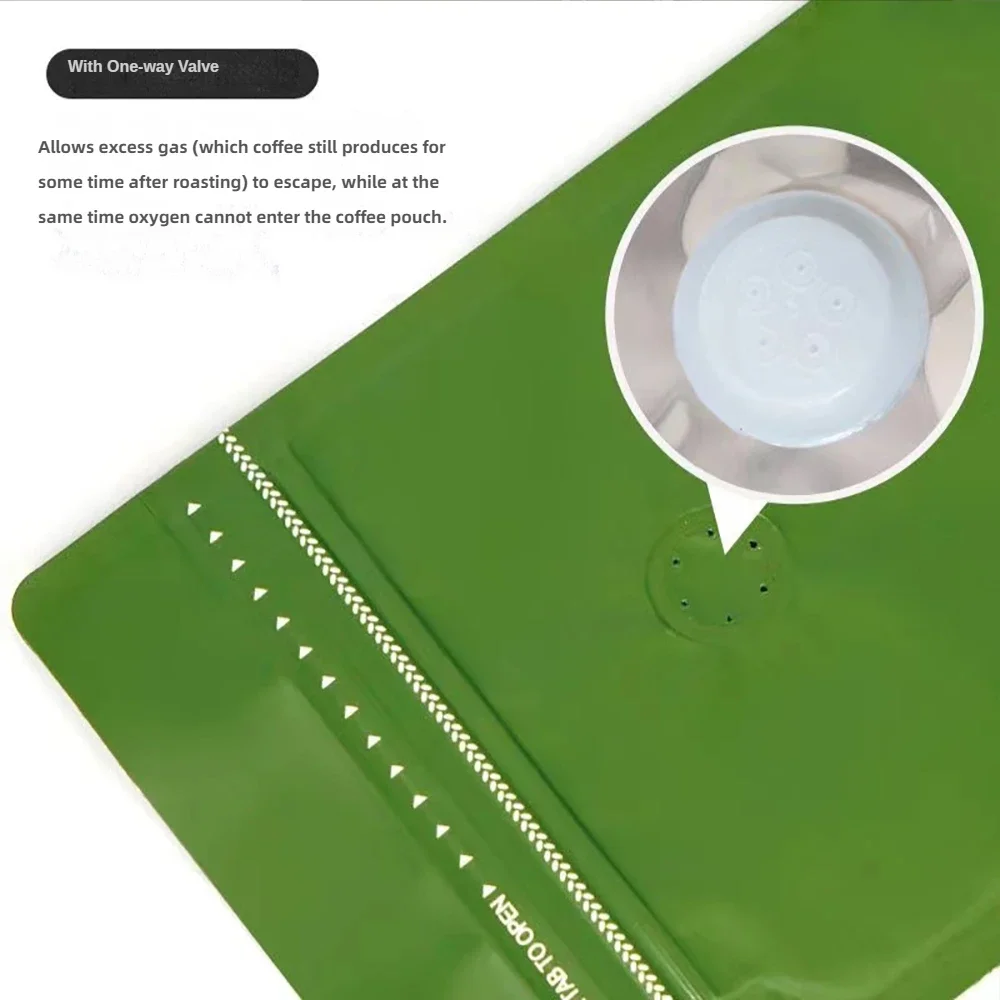 50pcs Resealable Plastic Zipper Smell Proof Bag Bolsas Stand Up Zip Lock  Pouch For Coffee Tea Powder Dark Green Packaging Bag - Storage Bags -  AliExpress