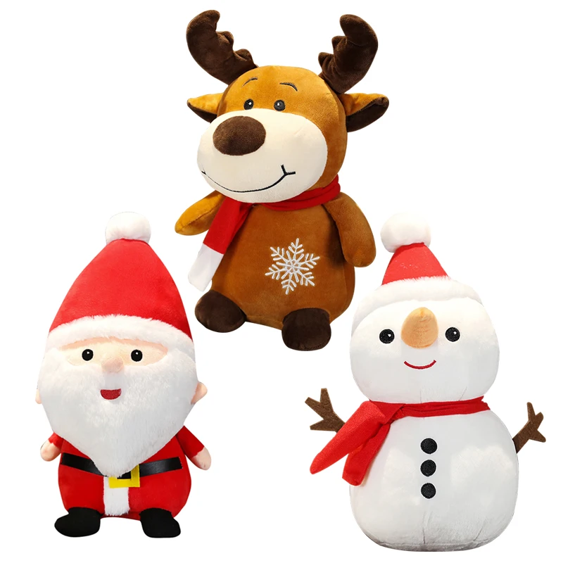 

1pc 23cm Lovely Santa Claus Peluche Toys Cute Elk Snowman Animal Pillow Dolls Christmas Gifts For Children Birthday Decor