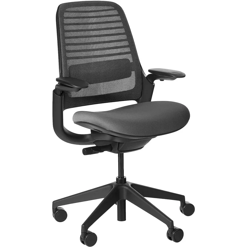 Steelcase Series 1 Office Chair - Ergonomic Work Chair with Wheels for Carpet - Helps Support Productivity - Weight-Activated Co