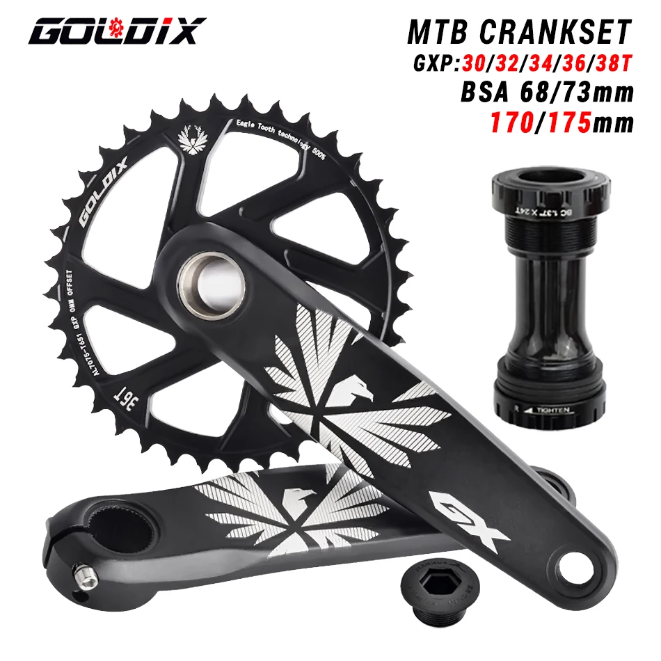 Mountain Bike Crankset Goldix Crankset Gxp Bicycle Cranks Mtb Mtb