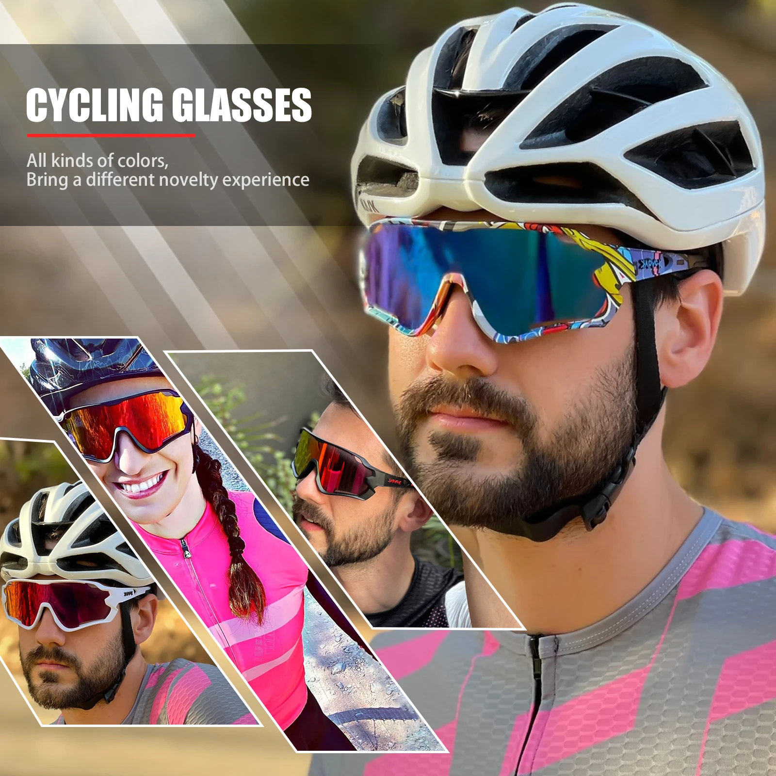 Kapvoe Outdoor Sports Cycling Glasses Polarized Bicycle Sunglasses Road  Bike UV400 Mountain Men Women Cycling Goggles Eyewear